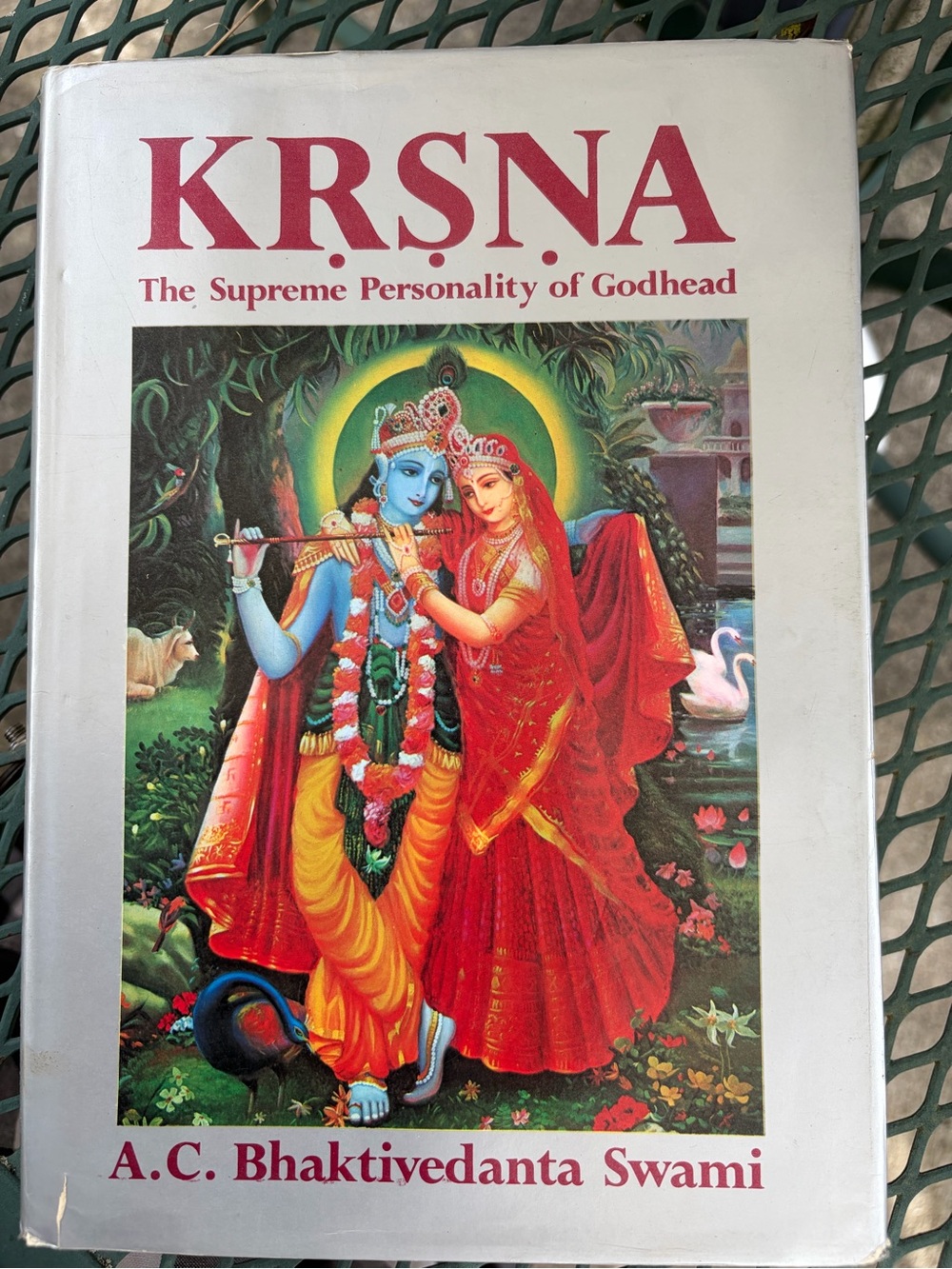KRSNA The Supreme Personality of Godhead Book. Red and Blue Illustrated Print